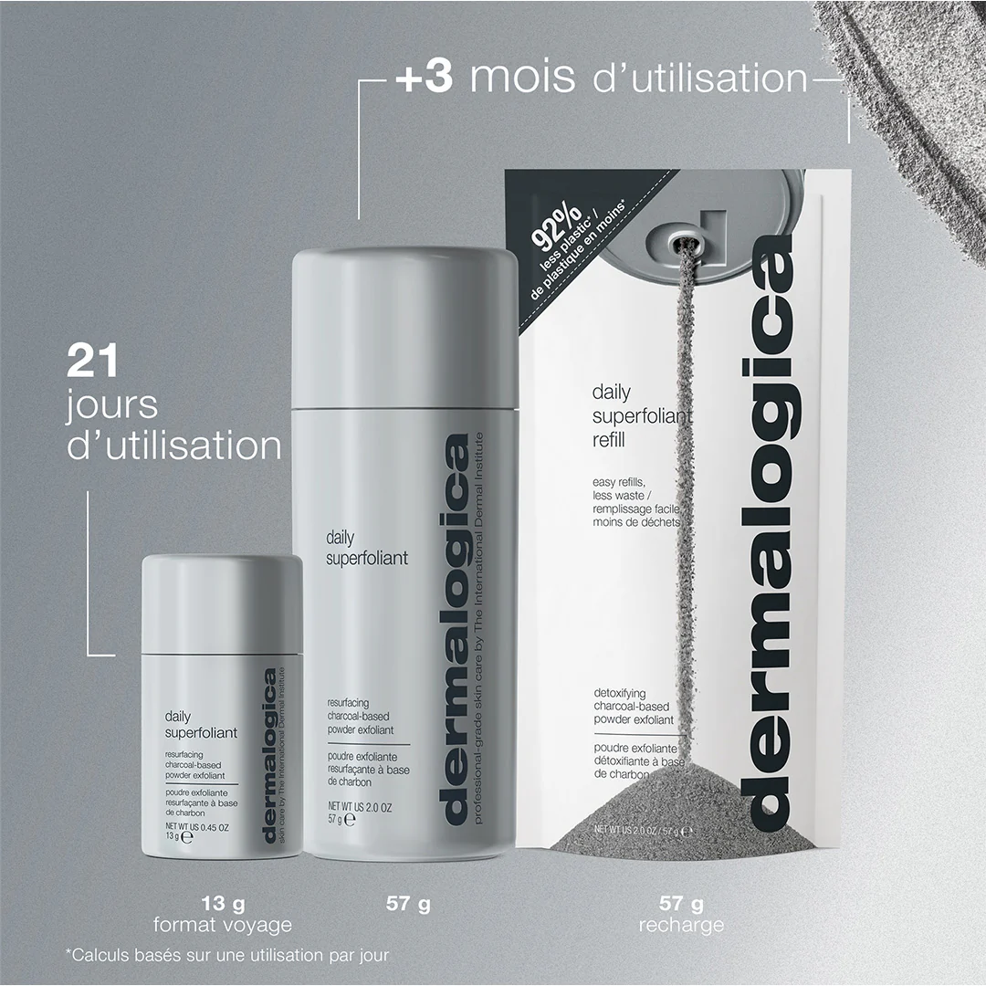 poudre exfoliante Daily Superfoliant | Exfoliant visage détoxifiant anti-pollution peaux mixtes - Image 6